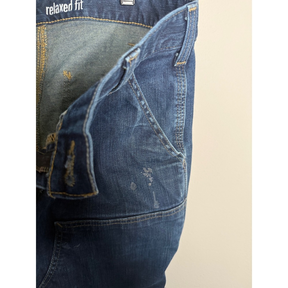 Carhartt Relaxed Fit Double Front Utility Work Jeans Dark Wash 103329-491 34x30 - Picture 5 of 7